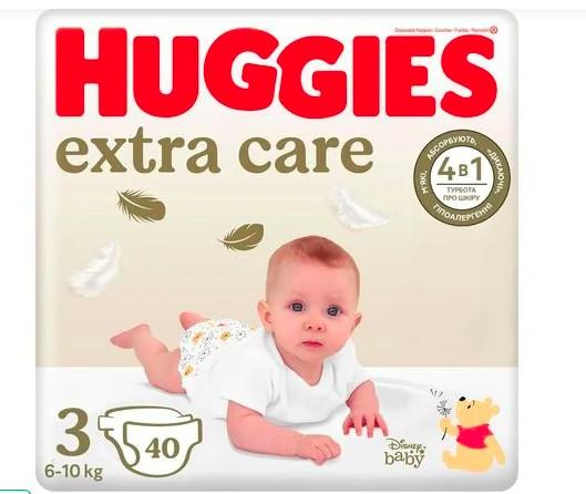 Huggies Extra Care підгузники дитячі 3 (6-10кг) 40шт